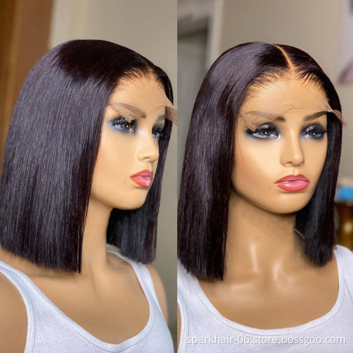Wholesale Transparent HD Full Lace Bob Wigs Human Hair Lace Front Wigs For Black Women Brazilian Virgin Human Hair Wigs